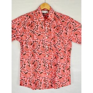 Chemise d'été décontractée en pur coton pour homme, imprimé artisanal, confortable pour le jardin, le pique-nique, cadeau pour papa urbain, tissu popeline ODM - Product Image 5