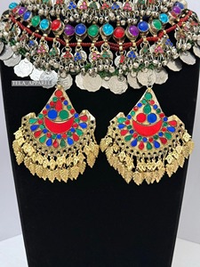 Collier de fête vintage fait à la main en perles de cuivre de style bohème nomade afghan pour femmes traditionnel - Product Image 4