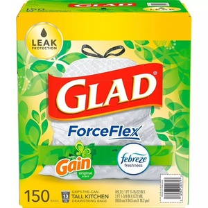 Glad ForceFlex Grands sacs poubelles blancs de cuisine parfum original (13 gal. 150 Ct. - Product Image 4