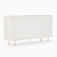 Luxuriöse Kommode für Hotels, 8 Schubladen, Schlafzimmermöbel, Gold-Weiß-Finish, Massivholz, Schlafzimmereinrichtung für Zuhause