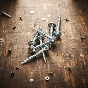 สกรูเกลียวปล่อยหัวแบน คาร์บอนสตีล เกรด 4 สำหรับงานหนัก ขนาดเมตริก/นิ้ว  หัวฟิลลิปส์/โพซิไดรฟ์ เกลียวหยาบ ชุบสังกะสี สำหรับยึดไม้ - Product Image 1