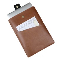 Funda Protectora para Laptop de Cuero Genuino Resistente al Agua y a los Golpes, de 11-15 Pulgadas, Personalizable OEM, Unisex