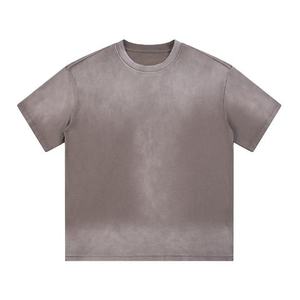 T-shirts oversize en coton lourd délavé au soleil, style streetwear, avec personnalisation complète pour hommes - Product Image 3