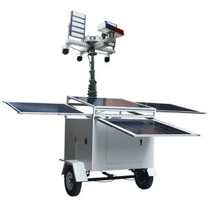 Torre de Luz LED Solar Autónoma con Remolque, Mástil Telescópico Eléctrico de 9m, Cámara CCTV con Clasificación IP65 para Operaciones de Construcción y Minería - Product Image 1