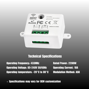 Kit d'interrupteur lumineux sans fil à télécommande RF 433 MHz, interrupteur auto-alimenté, bouton poussoir, panneau d'interrupteur mural - Product Image 6