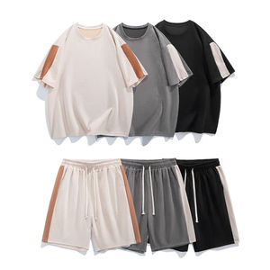 Chándal corto de verano de nuevo diseño para hombre, camisa tie dye de dos piezas, ropa de calle informal, conjunto corto - Product Image 6