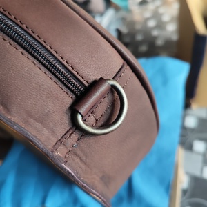 Women's Trendy Bohemian Customizable Color Genuine Leather Messenger <b>Sling</b> Bag with Tassel Autumn Style Portable Zipper Closure - Product Image 4