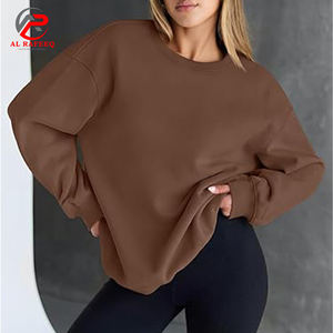 Sudadera con capucha de gran tamaño para otoño e invierno con diseño personalizado, sudadera informal de manga larga de Color sólido, jersey con cuello redondo, sudadera holgada - Product Image 5