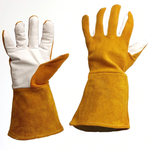 Vente en gros à bas prix Gants de soudage sur mesure Gants de travail d'hiver avec gants de soudage en cuir de vache fendu - Product Image 1
