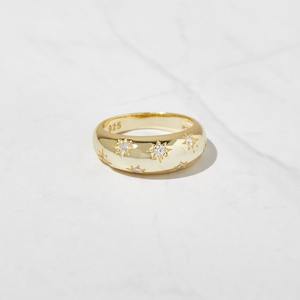 Bague classique bijoux pour femmes argent Boho Style bijoux 925 argent Sterling topaze blanche pierre précieuse bague à la main cadeau pour femme - Product Image 2