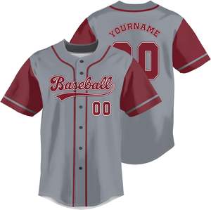 Maillots de baseball personnalisés de haute qualité avec un design respirant Nom et numéro personnalisés Options de taille plus Prix très raisonnables - Product Image 4