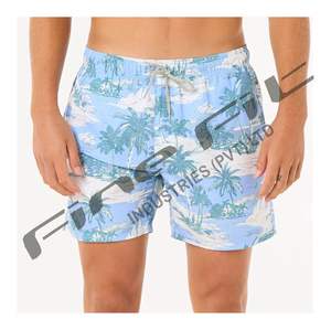 Short de plage décontracté à motif solide pour hommes, séchage rapide, short de surf léger en polyester, livraison rapide en gros - Product Image 1