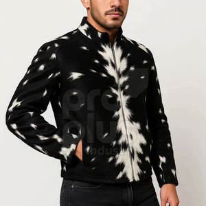 Veste en cuir de vachette pour homme de qualité supérieure, durable, logo sur le devant, respirante et écologique, design robuste et tendance - Product Image 4