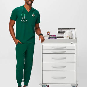 Uniformes de Enfermería Unisex de Primera Calidad, Trajes de Trabajo de Algodón y Poliéster Suaves para Dentistas, Veterinarios y Personal de Clínica, con Tejido de Detección de Agujas - Product Image 3