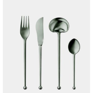 Long manche rond en bois avec un nouveau set de couverts de styliste nouveau Design couverts de voyage personnalisés plaqués argent - Product Image 3