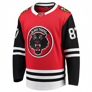 Vêtements de sport de hockey sur glace pour hommes adultes de haute qualité, personnalisés, avec nom d'équipe imprimé numériquement sur le devant, 100% polyester, 180g, séchage rapide - Product Image 1