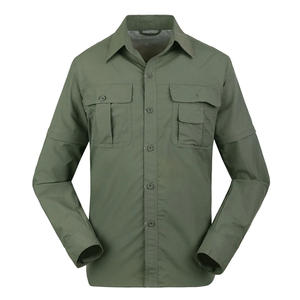 Chemise cargo à manches courtes pour l'été avec tissu à séchage rapide et conception de poche utilitaire - Product Image 1