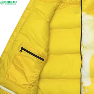 Chaqueta acolchada de invierno para hombre, con cuello alto y bloques de color amarillo, de ajuste holgado, tipo plumífero. ¡Gran oferta en chaquetas acolchadas para hombre! - Product Image 4