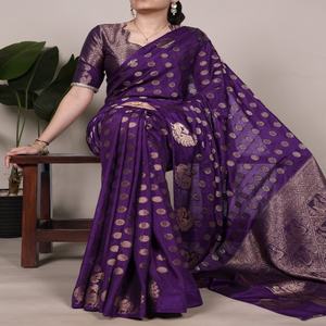 Venta caliente Roop Silk con Zari Weaving Saree Fabricante y proveedor de Surat a tarifa mayorista - Product Image 1
