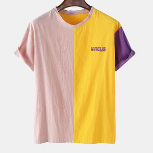 T-shirt d'été pour hommes 100% coton fabriqué au Pakistan Tissu tricoté confortable avec un design unique - Product Image 1