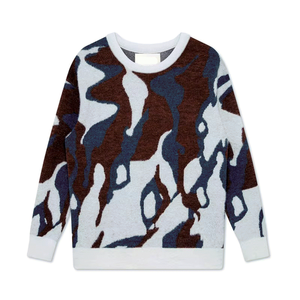 OEM & ODM Hommes Pull Jacquard Pulls Tricot Ras Du Cou Coton Tricoté Designer Pull Hommes - Product Image 4