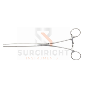 Pince intestinale Kocher Surgiright en acier, articulation manuelle, serrures longitudinales, instrument chirurgical orthopédique, conception droite - Product Image 1
