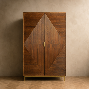 Modern Solid Wood <b>Sideboard</b> Cabinet Flat Panel Door <b>Storage</b> Buffet Living Room Freestanding Organizer with 3 Shelves - Product Image 1