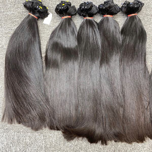 Cheveux lisses de haute qualité du Vietnam, ondulés naturels, Remy vierges, 1B, grande longueur, tissage professionnel à la machine - Product Image 3