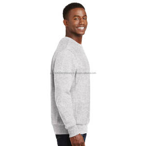 Sweats bleu marine à col ras du cou en coton biologique pour hommes sweats avec logo personnalisé pulls décontractés à imprimé caoutchouc de haute qualité - Product Image 6