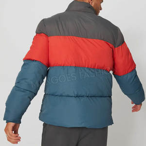Veste matelassée en duvet pour homme, prix d'usine, design personnalisé, couleur unie, veste matelassée élégante et chaude - Product Image 4
