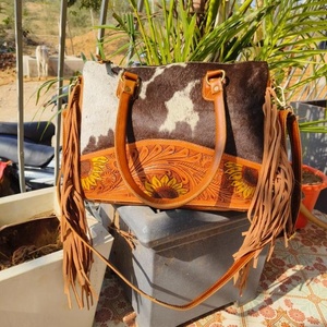 Nouveau véritable fait à la main usiné aztèque en cuir sacs fourre-tout femmes élégant sac à provisions élégant Style Vintage parfait accessoire sacs en cuir - Product Image 1