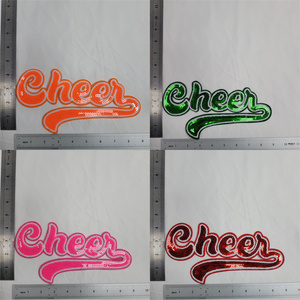 Cheerleader Terno Lantejoula Cheerleading Bordado Patch Vestuário <span class=keywords><strong>Glitter</strong></span> Ferro-On/Costurar-On Alfabeto Bordado <span class=keywords><strong>Patches</strong></span> - Product Image 6