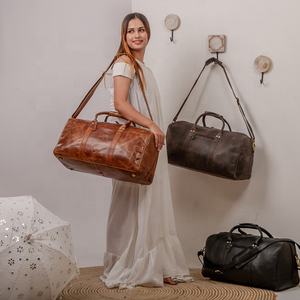 Bolsa de Viaje de Piel Auténtica 100% de Alta Calidad, Diseño Personalizado, Último Modelo 2026, Bolsas de Viaje de Fin de Semana - Product Image 6