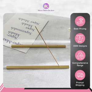 Amplia gama de vajilla de decoración interior de color dorado de latón macizo de primera calidad, soporte de incienso de diseño moderno al mejor precio - Product Image 5