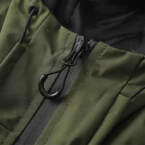 Ensembles coupe-vent d'hiver pour adultes avec capuche, fermeture éclair, manches longues, imperméable, coupe-vent, poche zippée, logo sur le devant - Product Image 6