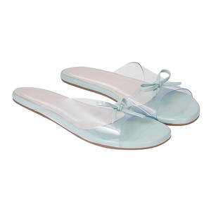 Pantoufles de créateur fantaisie en cristal pour femmes, tongs en plastique à paillettes en gelée - Product Image 1