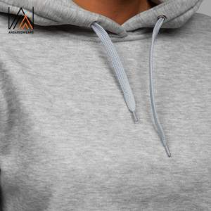 Sweats à capuche chauds de couleur unie XS Gym pour femmes recadrée style High Street avec logo personnalisé coupe ajustée col à capuche vente en gros - Product Image 4