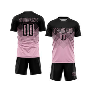 Ensemble de maillot de football à dégradé géométrique, manches courtes, uniforme de football respirant, vêtements de sport performants, kit d'entraînement pour match - Product Image 1