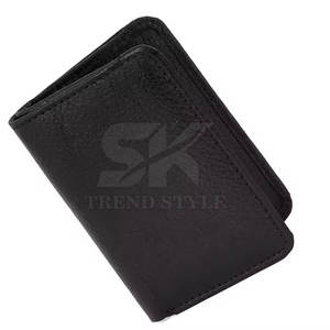 Cartera Bifold de Cuero Genuino de un Solo Color, Venta Caliente OEM 2026, Cartera Bifold de Cuero PU de un Solo Color de Excelente Calidad para Hombre - Product Image 6