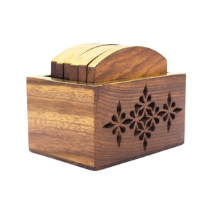 Posavasos elegantes de madera maciza, posavasos hechos a mano para regalar y comer todos los días, la mejor calidad de WORLD CRAFT IMPEX - Product Image 5