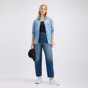 Nardon Apparel Trending Wholesale Primavera 2025 Nueva moda Manga Denim Camisa suelta para mujer - Product Image 5