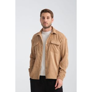 Camicia Oversize da uomo in velluto spesso