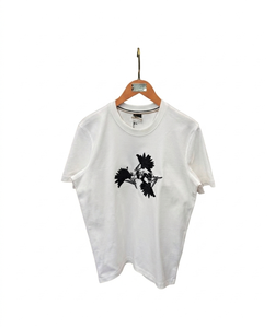 T-shirt décontracté respirant à manches courtes et col rond pour homme, grande taille, en coton uni 300 grammes, anti-boulochage, satiné, anti-plis - Product Image 1
