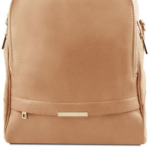 Mochila ecológica impermeable de nailon de cuero genuino de alta calidad OEM, moda, gran capacidad, cierre de cremallera, para viajes al aire libre - Product Image 4