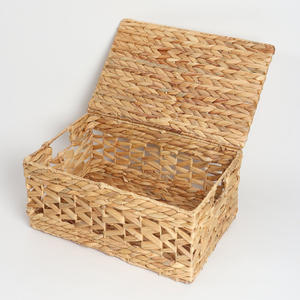 Boîte de rangement pliable en jacinthe d'eau respectueuse de l'environnement boîte pliante artisanale emballage boîtes pliables - Product Image 5