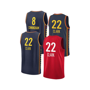 เสื้อบาสเก็ตบอล Fever Sports ปักลายคุณภาพสูงแบบขายส่งรุ่นใหม่ของอินเดียนา 22 Caitlin Clark ปรับแต่งโลโก้ได้ - Product Image 1