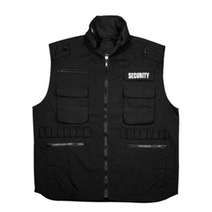 เสื้อกั๊กนิรภัยสะท้อนแสงทำจากโพลีเอสเตอร์มีหลายกระเป๋าเสื้อกั๊กนิรภัยสีดำแนวยุทธวิธีเสื้อกั๊กซิปใช้งานได้ - Product Image 4