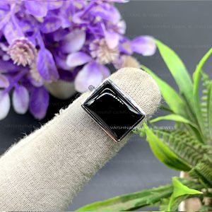 Beautiful Design Natural <b>Black</b> Onyx Gemstone <b>Ring</b> 10x14mm Rectangle 925 Sterling Silver Bohemian Fine Handcrafted <b>Womens</b> Jewelry - Product Image 2
