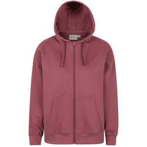 Sweat à capuche streetwear rose uni à lavage acide avec logo personnalisé, vente en gros, prix bas, sweat à capuche chaud pour l'hiver pour femmes - Product Image 5