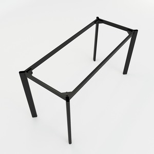Système d'assemblage Oval Concept 140x60cm, pieds de table en fonte, design industriel minimaliste pour meubles de salle à manger et armoires - HCOV003 - Product Image 1